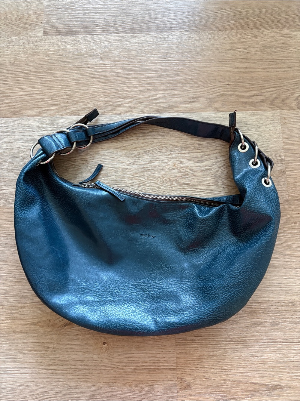 Matt & Nat Black Leather Shoulder Hobo Bag